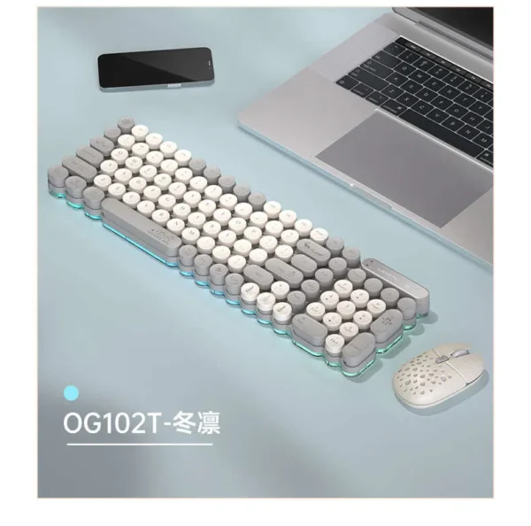 LANGTU OG102 RGB Tri-mode Hollow Keyboard and Mouse Set