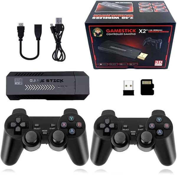 eMultan`s 90s Gamestick 4K 60fps with 40000 games Included 2 wireless Controllers - Image 2