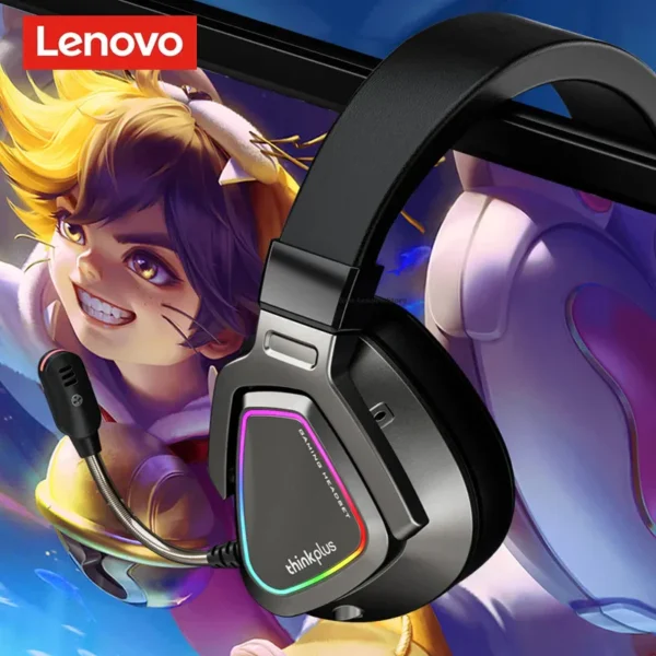 Lenovo G70B Pro ANC Wired Gaming Headphones, HIFI Earphones, PC Gaming Headphones, Noise Canceling Earphone, Superior Sound Quality - Image 3