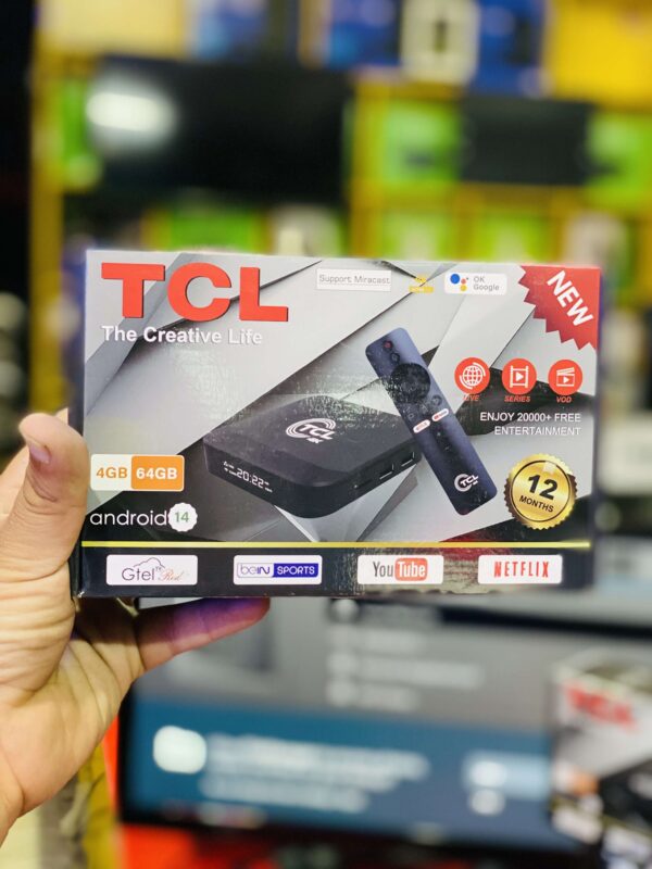 GTEL TCL TV BOX with Voice remote and TV and Netflix for lifetime Latest Andriod  forever tv - Image 5