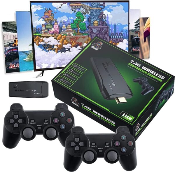 ORGINAL M8 HDMI Game Stick Lite Console 2.4G Wireless Controllers 4K Video Game Retro Box - eMultan.pk