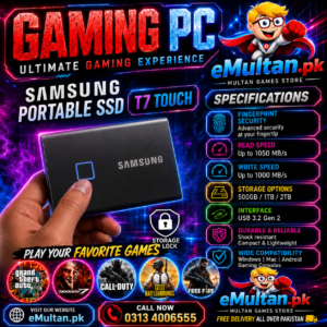 Samsung T7 Touch Portable SSD | Ultimate Gaming Storage | eMultan.pk