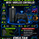 GameStick with 1 Wireless Controller – Plug & Play Retro Gaming Console | EMULTAN Games Store