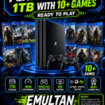 PlayStation 4 Pro 1TB with 10+ Games – High Performance PS4 Pro Gaming Console | EMULTAN Games Store