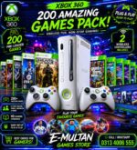 Xbox 360 (FAT) offline edition JTAG 200 Games included 2 Wireless Controllers