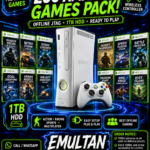 Xbox 360 Offline JTAG 1TB HDD with 200 Games & 1 Wireless Controller – EMULTAN Games Store