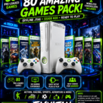 Xbox 360 Offline JTAG 320GB HDD with 80 Games & 2 Wireless Controllers – Ready to Play | EMULTAN Games Store
