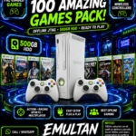 Xbox 360 Offline JTAG 500GB HDD with 100 Games & 2 Wireless Controllers – EMULTAN Games Store
